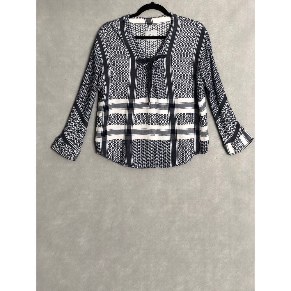 Rails Lilly Top Sapphire/Jacquard Women's Small